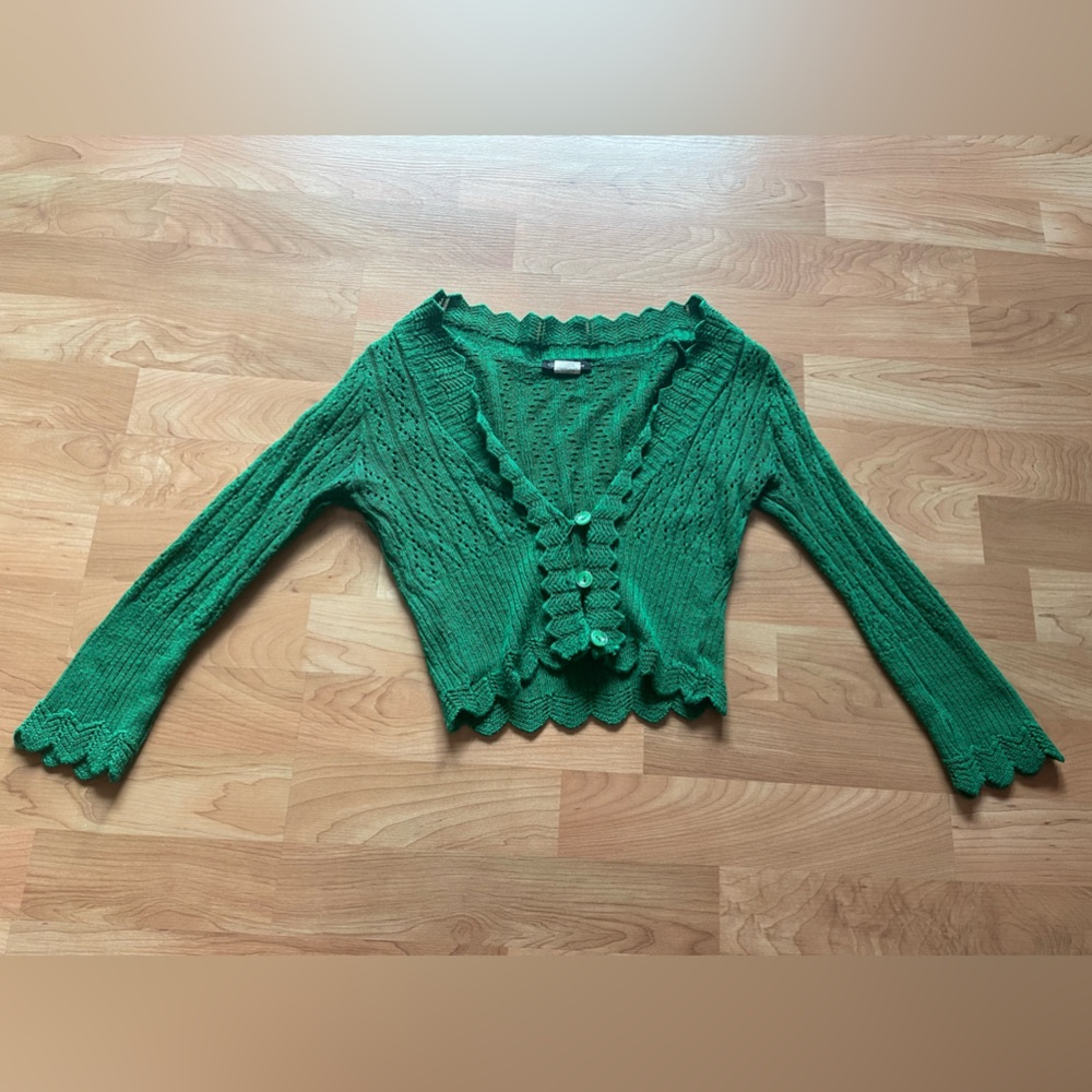 Seduction Green Cropped Sweater